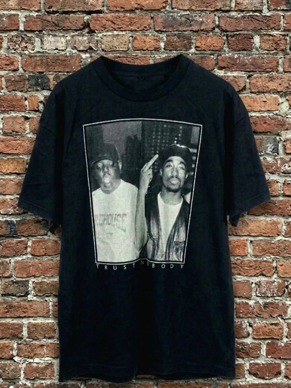 Vintage Tupac & Biggie Smalls "Trust Nobody" Black Graphic T-Shirt Men's Size XL